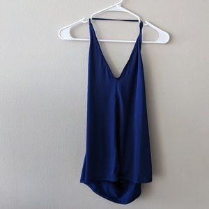 Fabletics - Dark Blue Exercise Halter Tank - Size Large
